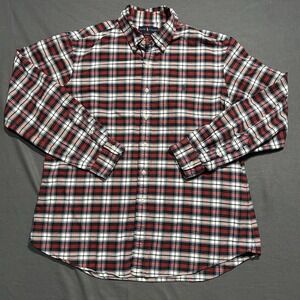 POLO RALPH LAUREN MEN'S CLASSIC BUTTON DOWN SLIM FIT RED PLAID SHIRT SIZE XL